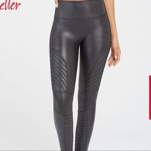 SPANX Faux Leather Moto Leggings